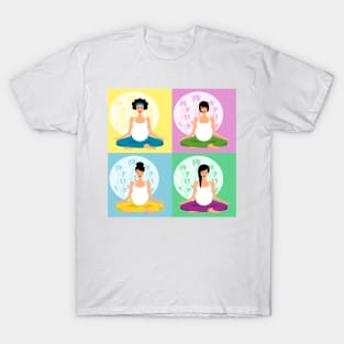 Prenatal yoga practice illustration T-Shirt